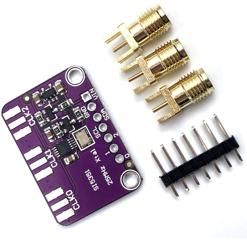 FainWan Si5351A I2C 25MHZ I2C High Frequency Signal Generator Breakout Board Square Wave Frequency Generator Signal Generator 8KHz to 160MHz 3-5VDC Compatible with Ard-uino