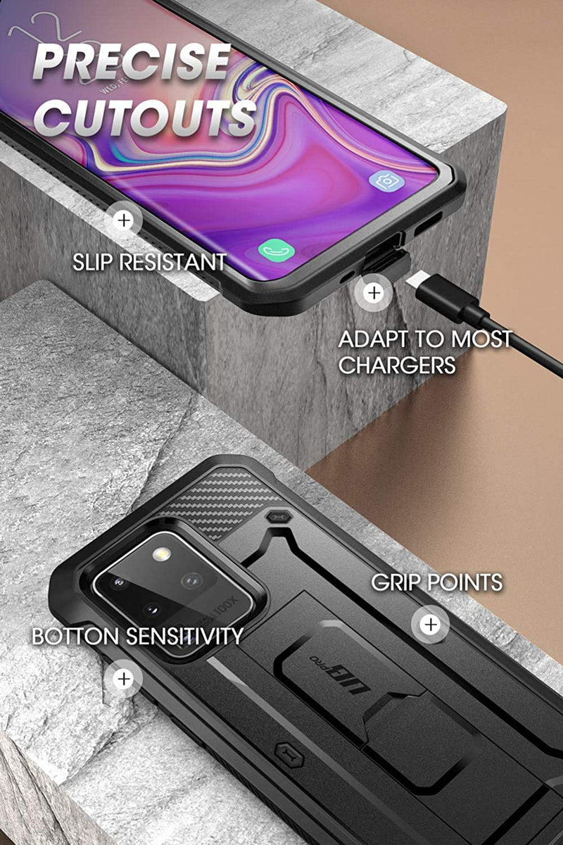 SUPCASE UB Pro Series Designed for Samsung Galaxy S20 Ultra / S20 Ultra 5G Case (2020 Release), Full-Body Dual Layer Rugged Holster & Kickstand Case Without Built-in Screen Protector (Black) Black