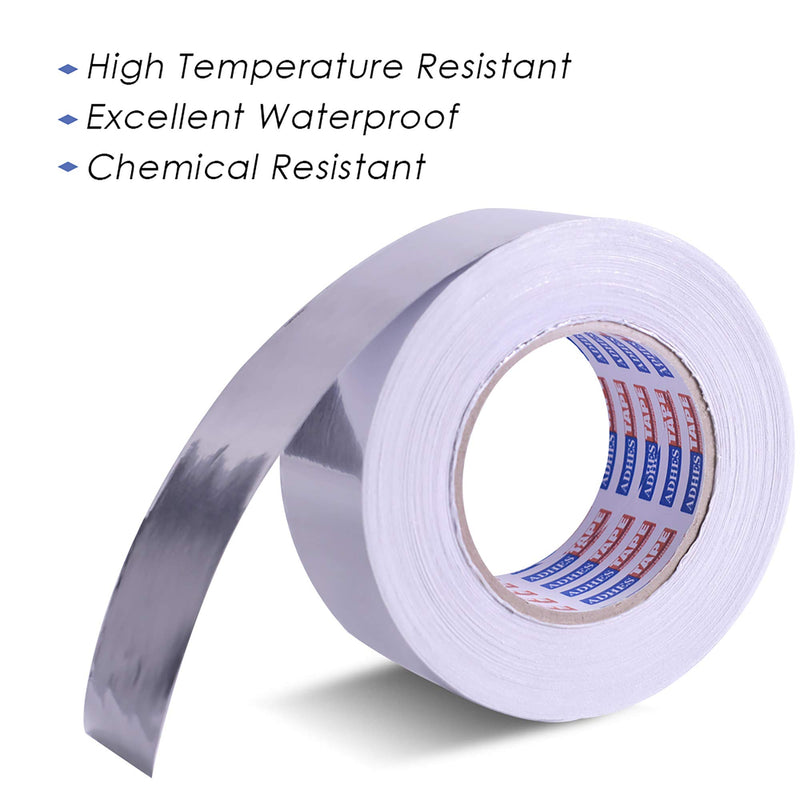 ADHES Foil Tape Aluminum Tape Heat Resistant Tape Insulation Tape 2inch (Width) x70yard(Length）