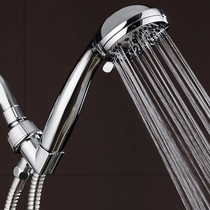 AquaDance High Pressure 6-Setting 3.5" Chrome Face Handheld Shower with Hose for the Ultimate Shower Experience! Officially Independently Tested to Meet Strict US Quality & Performance Standards