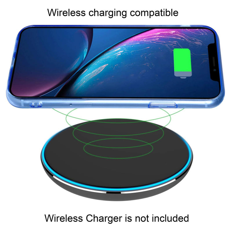 Wisdompro iPhone Xs Case, iPhone X Case, Bundle of 5 Pack Extra Thin Slim Jelly Soft TPU Gel Protective Case Cover for Apple iPhone X XS 10(Blue, Aqua Blue, Hot Pink, Yellow, Red)- Transparent Color [XS/X] 5-Color Clear