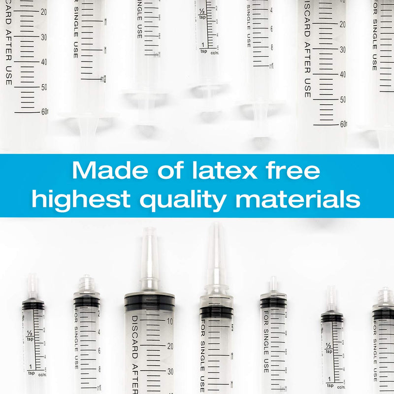3ml Syringe Without Needle Luer Slip 100 Pack by Tilcare - Sterile Plastic Medicine Droppers for Children, Pets or Adults – Latex-Free Oral Medication Dispenser - Syringes for Glue and Epoxy