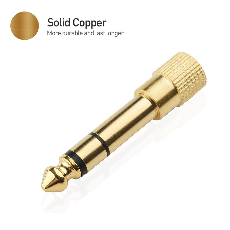 Cable Matters 5-Pack 1/4 to 1/8 Headphone Adapter