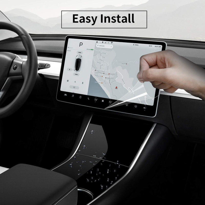 Carwiner Matte Screen Protector Compatible with Tesla Model 3 Model Y 15" Center Control Touch Screen Car Navigation Tempered Glass Accessories 9H Anti-Glare Anti-Fingerprint