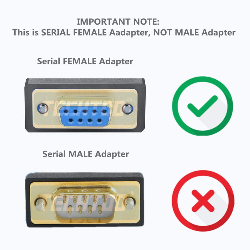TECHTOO USB 2.0 to RS232 DB9 Serial Cable Female Converter Adapter with Prolific PL2303 Chipset for Win10 8.1 8 7 Vista XP 2000 Andorid Linux Mac OS X 10.6 and Above (3ft/Female) Female Converter-3ft