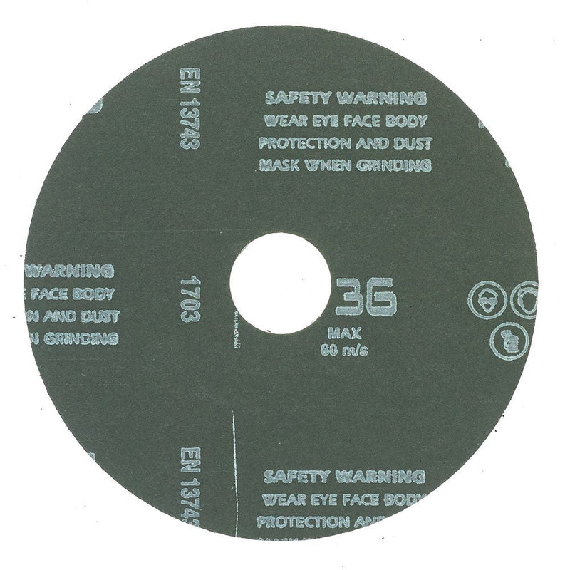 Mercer Industries Grit Zirconia Resin Fiber Discs, 36 Grit, 4-1/2" x 7/8", Pack of 25 4-1/2" x 7/8"