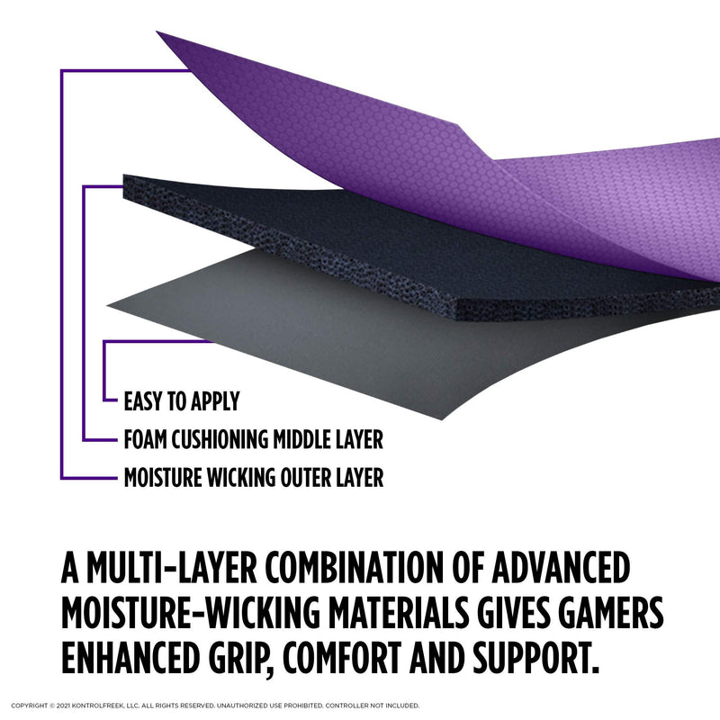 KontrolFreek Performance Grips for Playstation 4 (PS4) Controller (Galaxy Purple) Galaxy Purple