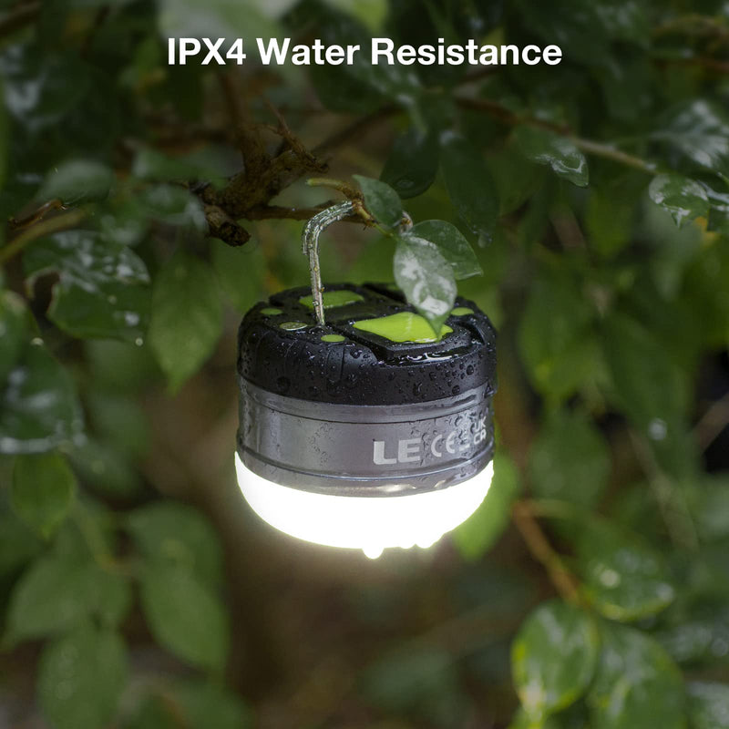 LE LED Camping Lantern Rechargeable, 310LM, 5 Light Modes, Power Bank, Waterproof, Perfect Mini Flashlight with Magnetic Base for Hurricane Emergency, Outdoor, Hiking, Home and Car