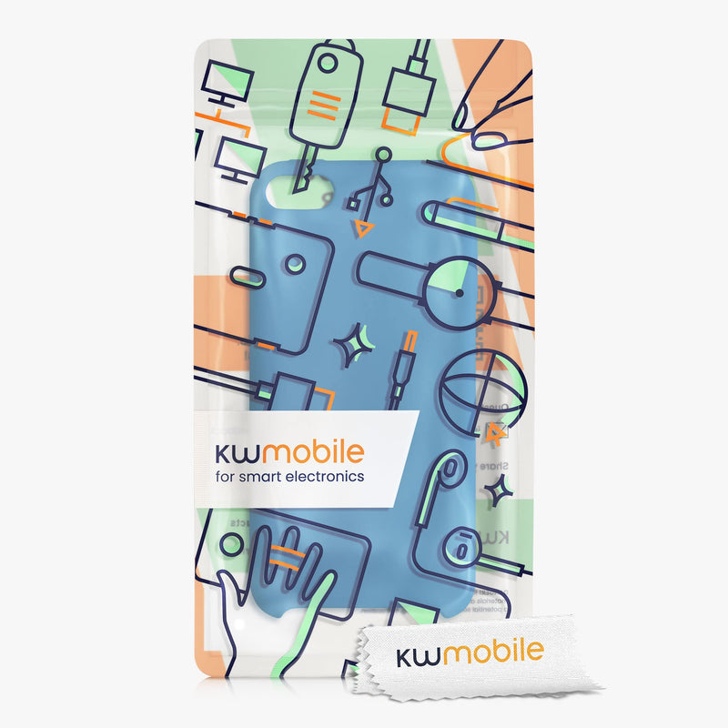 kwmobile TPU Silicone Case Compatible with Apple iPod Touch 6G / 7G (6th and 7th Generation) - Case Soft Flexible Protective Cover - Blue Reef Pixie Green