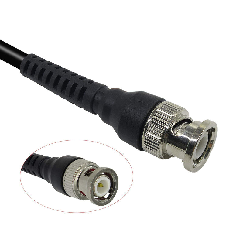 Amadget Coaxial Cable BNC Male to Dual 4mm Banana Plug Stackable Test Lead Probe for Oscilloscope 120CM