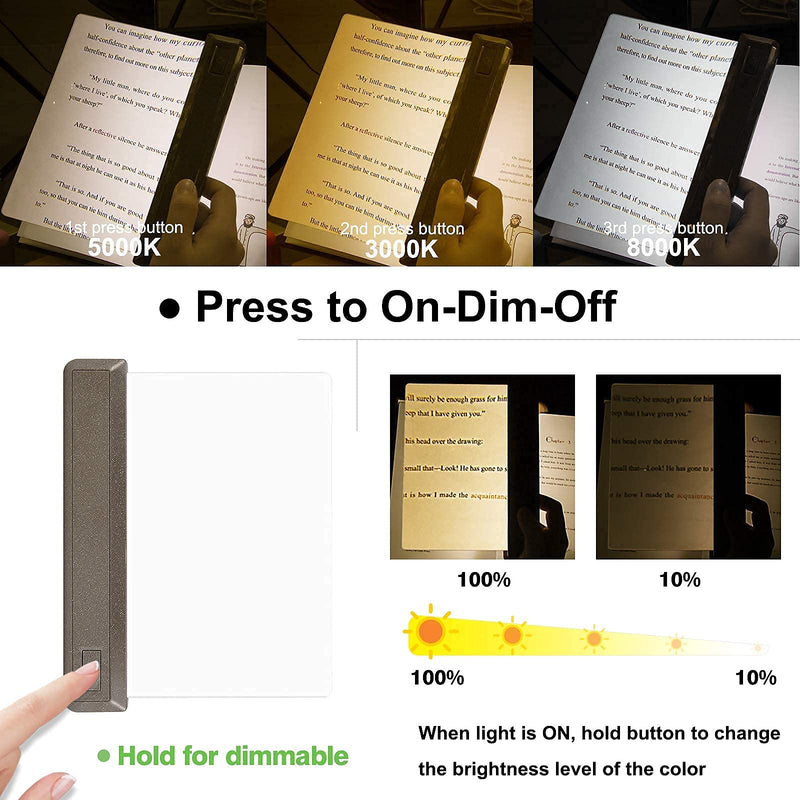 LUXSWAY Rechargeable 3X Full Page Magnifier for Reading,Magnifying Glass with Light,Reading Magnifier with 12 Super Bright LEDs,Adjustable Brightness Illuminated Magnifier Suitable for Reading.