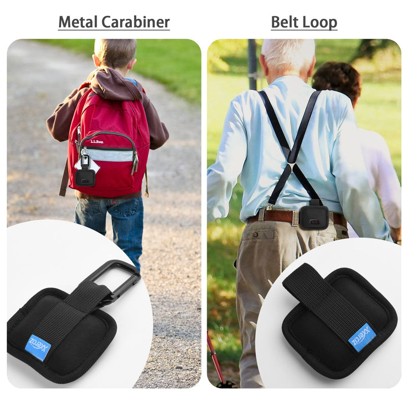 Xxerciz Protective Case for Tracki GPS Tracker, Case Cover with Carabiner, Lightweight Anti-Scratch Shockproof Belt Case Keychain Holder for Kids, Elderly and Pets