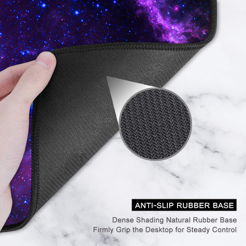 Auhoahsil Large Mouse Pad, Full Desk XXL Extended Gaming Mouse Pad 35" X 15", Waterproof Desk Mat with Stitched Edges, Non-Slip Laptop Computer Keyboard Mousepad for Office and Home, Galaxy Design Amazing Galaxy XXL - Extended size 35.6”x15.8”