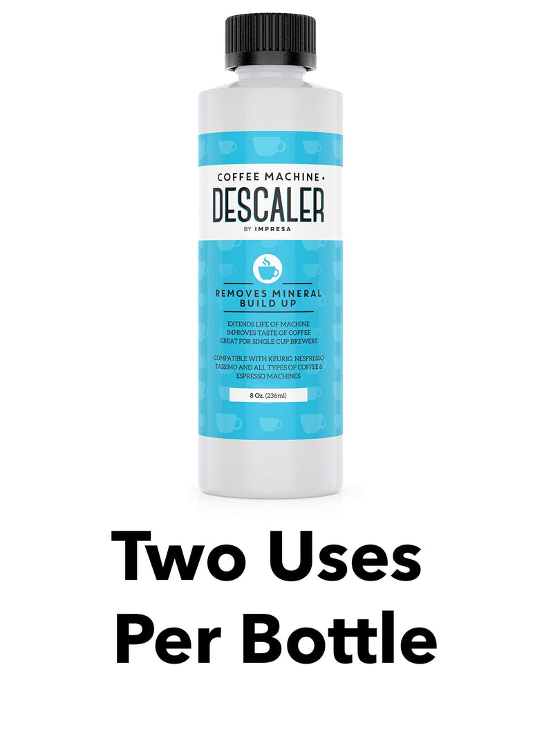 Keurig Descaler (2 Uses Per Bottle) - Made in the USA - Universal Descaling Solution for Keurig, Nespresso, Delonghi and All Single Use Coffee and Espresso Machines