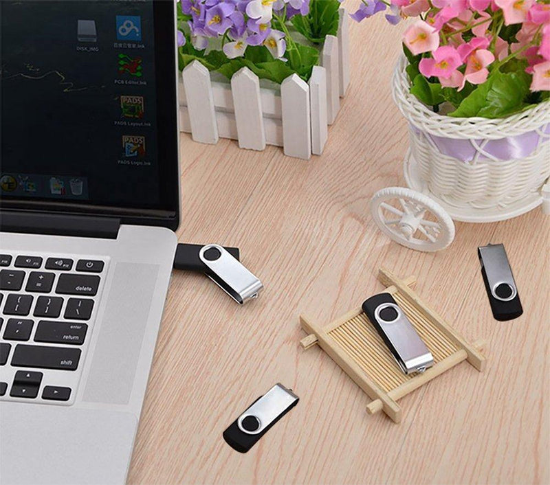 USB Flash Drive 8GB 3 Pack USB USB 2.0 Thumb Drives Jump Drive Memory Stick (3 Colors: Black,Blue,Purple, 8 GB)