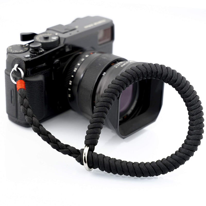 Camera Wrist Strap (Black) Paracord Camera Hand Strap Black