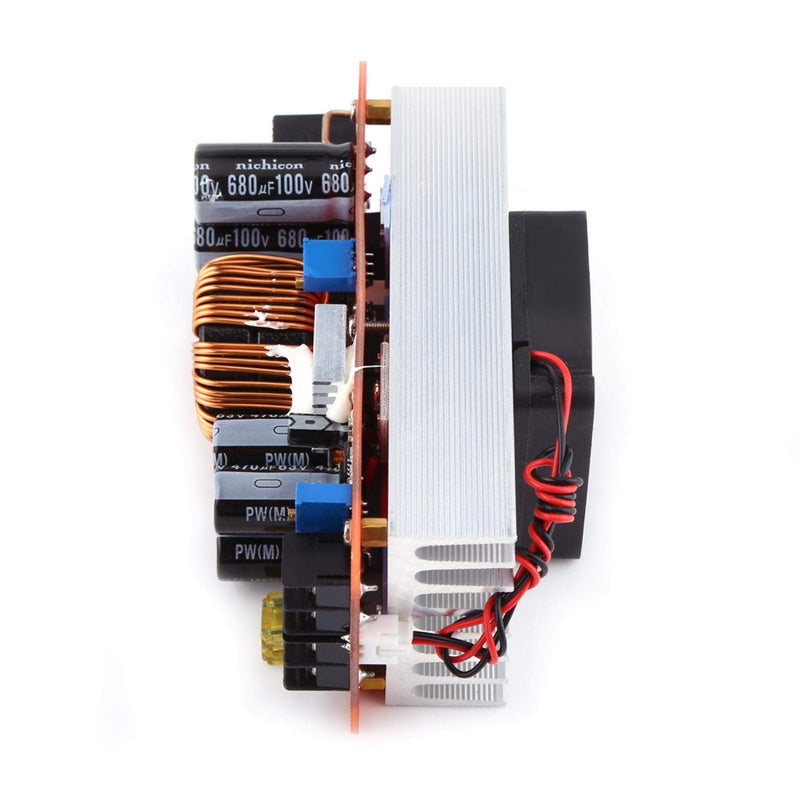 Telituny 1500W Boost Module, Boost Module 30A 1500W DC-DC Boost Converter Step-up Power Supply Module In 10~60V Out 12~90V for LED Motor Electrical Appliances