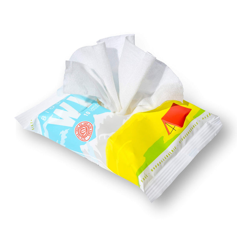 Bar-D Biodegradable Body Wipes with Tea Tree Oil & Aloe Vera - Refreshing Wet Wipes great for Camping, Hiking, Backpacking, Festivals, Post Workout and Travel (3-Pack, 10 wipes/pack)