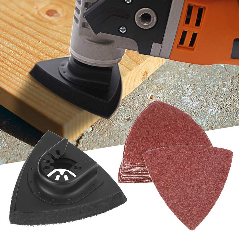 Sanding Triangles, Fydun 82PCS Oscillating Multi Tool Sand Pad Sandpaper Durable Sanding Kit for Wood Plastic Soft Metal