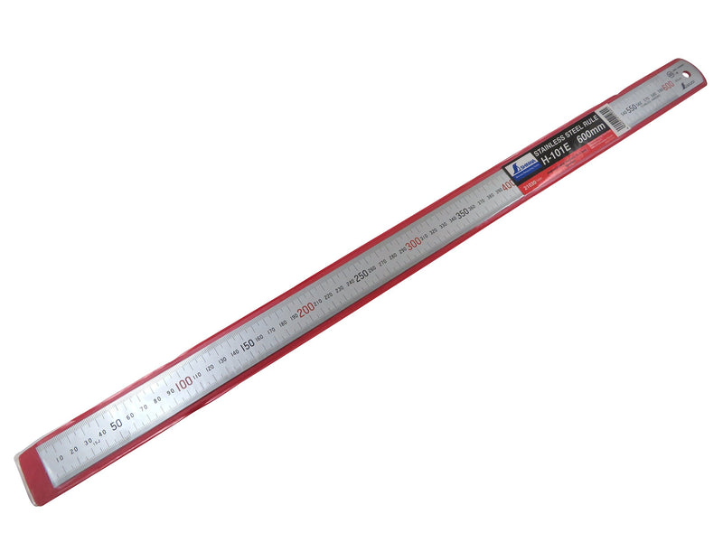 Shinwa H101-E 600 mm Rigid"Zero Glare" Metric Machinist Ruler/Rule Scale .5 mm & mm