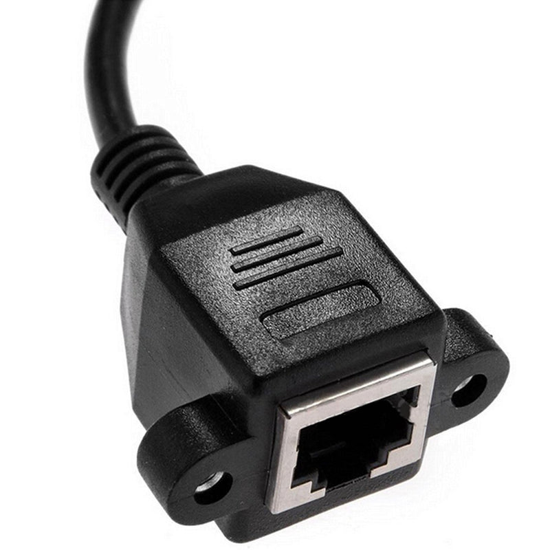 Ethernet Extension Cable, ANRANK EC45030AK RJ45 Male to Female Ethernet LAN Network Extension Cable Black - 1FT/0.3M