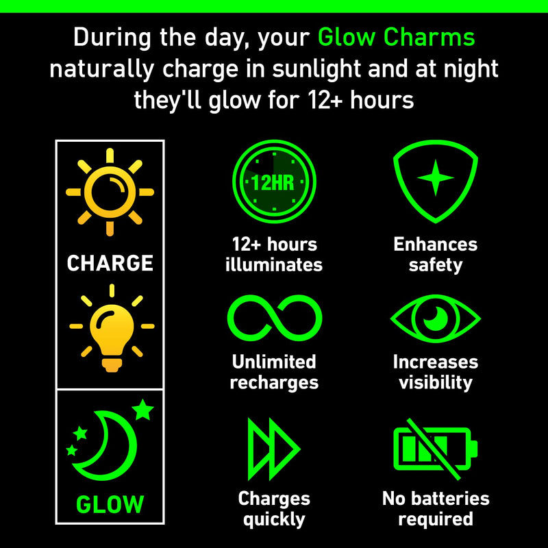 GLO-X Glow in The Dark Cellphone Charm - Keychain for Women and Men Works with All Smartphones and Tablets Including iPhone and Galaxy & Most Cases