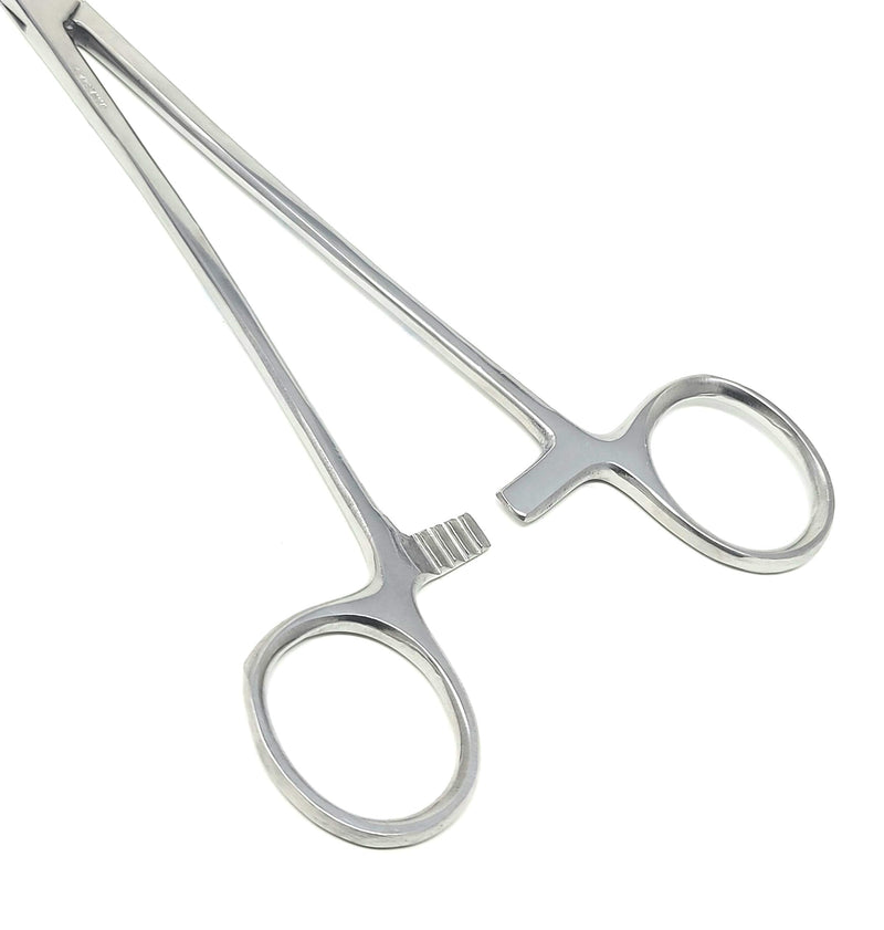 Premium Quality Heavy Duty Hemostat Locking Forceps Clamps 8" Curved with Full Serrated Jaws for Better Grip and Three Locking Positions