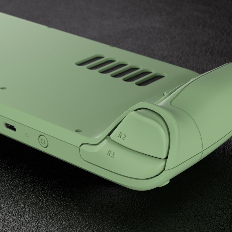 eXtremeRate Matcha Green Custom Faceplate Back Plate Shell for Steam Deck, Handheld Console Replacement Housing Case, DIY Full Set Shell with Buttons for Steam Deck Console - Console NOT Included