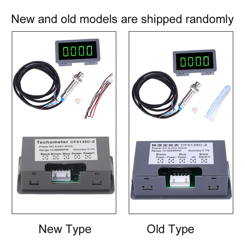 Green LED engine tachometer speed meter + NPN Hall proximity switch sensor (12.00 * 10.00 * 3.00) 12.00 * 10.00 * 3.00
