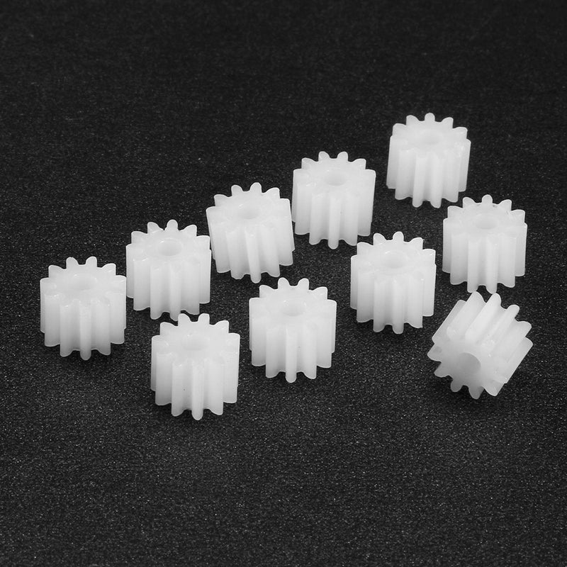 uxcell 10pcs Plastic Gears 11 Teeth Model 112A Reduction Gear Plastic Worm Gears for RC Car Robot Motor