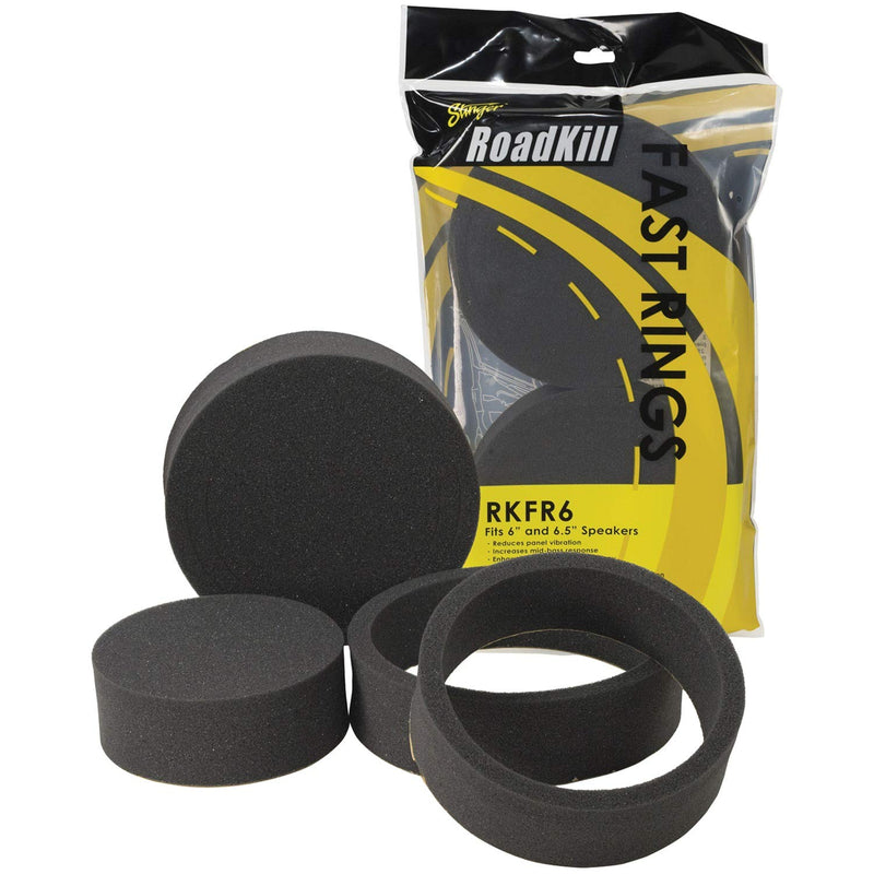 STINGER Road Kill RKFR6 3 Piece Foam Speaker Enhancer System Kit for 6" & 6.5" Drivers,Black