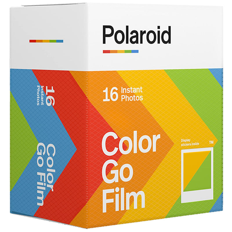 Polaroid GO Color Instant Film â€“ Double Pack (32 Exposures) + Sky Blue Glitter Photo Album (Holds 64 Photos)