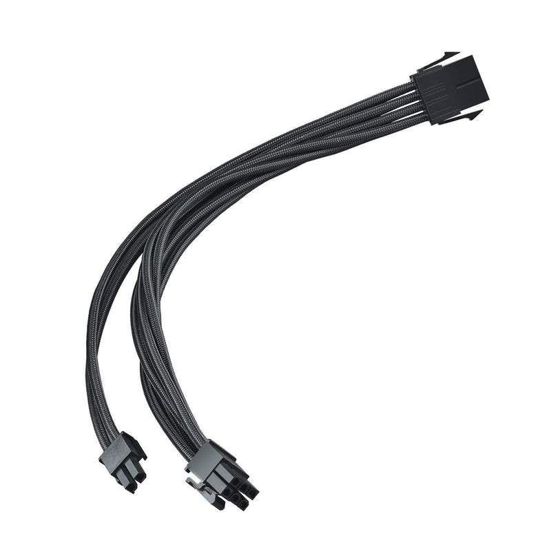SilverStone Technology PP07E-PCIB, 30cm 8pin to PCI-E 6+2pin Sleeved Extention Cable, Black, SST-PP07E-PCIB
