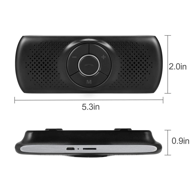Wireless in Car Handsfree Speakerphones, TIANSHILI Portable Bluetooth Speaker,Stereo Sound Enhanced Bass/Built-in Mic/TF Card Player/Google Assistant Voice Command for Car, Home, Outdoor Silver