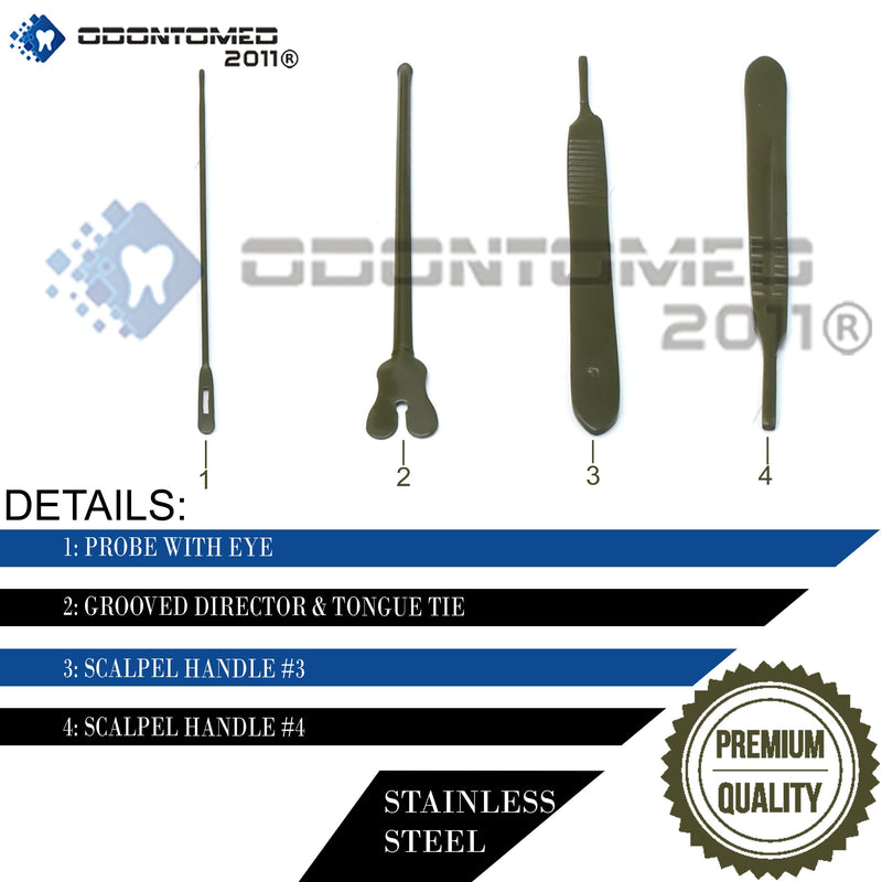 OdontoMed2011 Dissection Kit- First Aid Kit 24 Pcs Advanced Lab Dissection Kit for Anatomy & Biology Students Lab Veterinary Botany Stainless Steel Instruments & 11 Bonus Scalpel Handle MLT-01