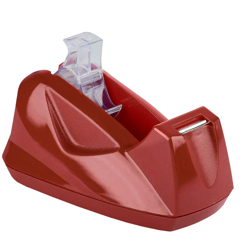 Acrimet Premium Desktop Tape Dispenser Jumbo Non-Skid Base (Heavy Duty) (Red Color)