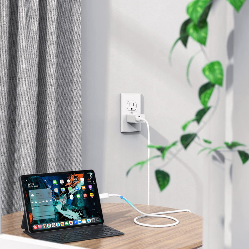 [for Apple MFi Certified] 20W Fast Charger for iPad 9th Generation 10.2 inch 2021 Gen A2603 A2604 with 6.6 Ft USB-C to Lightning Charging Cable Power Supply Adapter Cord