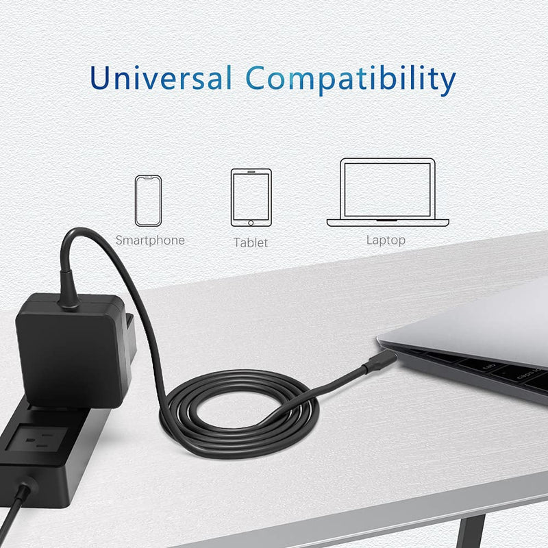45W USB-C Portable Chromebook Charger Fit for Lenovo Chromebook 100e 300e c330 Series Laptop 45 Watts 20V 2.25A Standard 7.5Ft Type-C Adapter