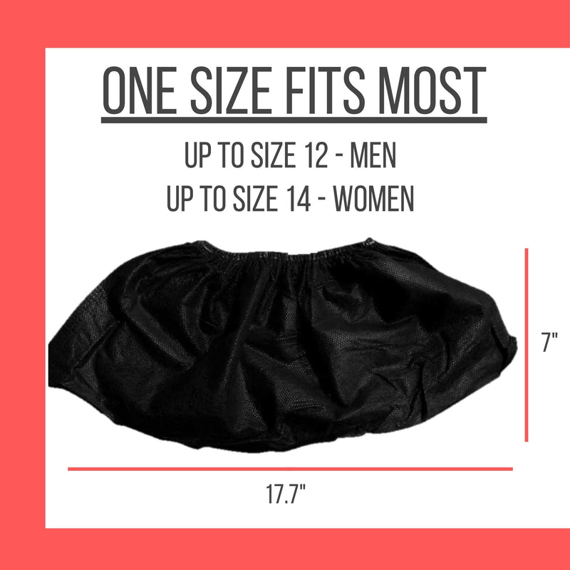 RE GOODS Shoe Covers | X Large - Extra Thick | 100 Pack | Black Disposable Boot and Shoe Booties | 35 GSM Non Woven | Non Slip - Indoor Outdoor