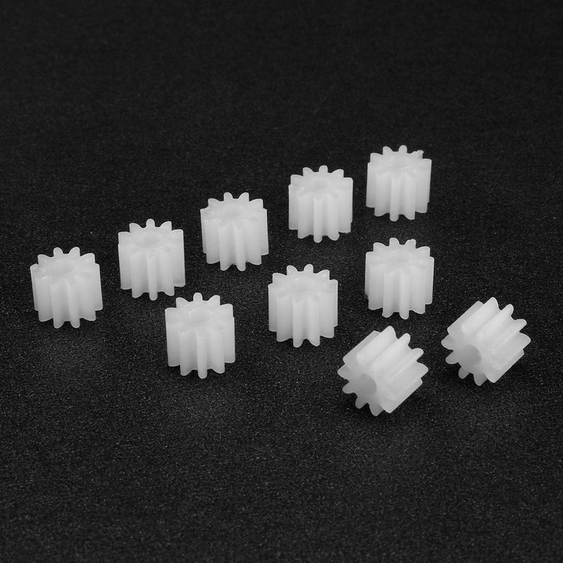 uxcell 10pcs Plastic Gears 10 Teeth Model 102A Reduction Gear Plastic Worm Gears for RC Car Robot Motor