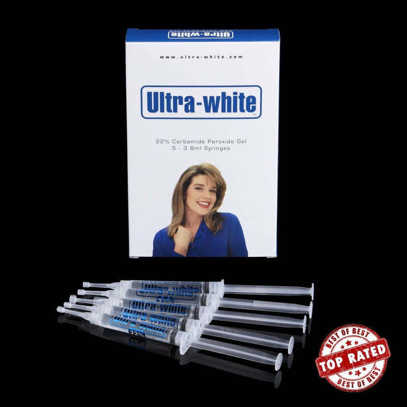 Ultra White 22% Teeth Whitening Gel Large 5 Tubes 3.8 ml of Gel use for Beautiful White Smile