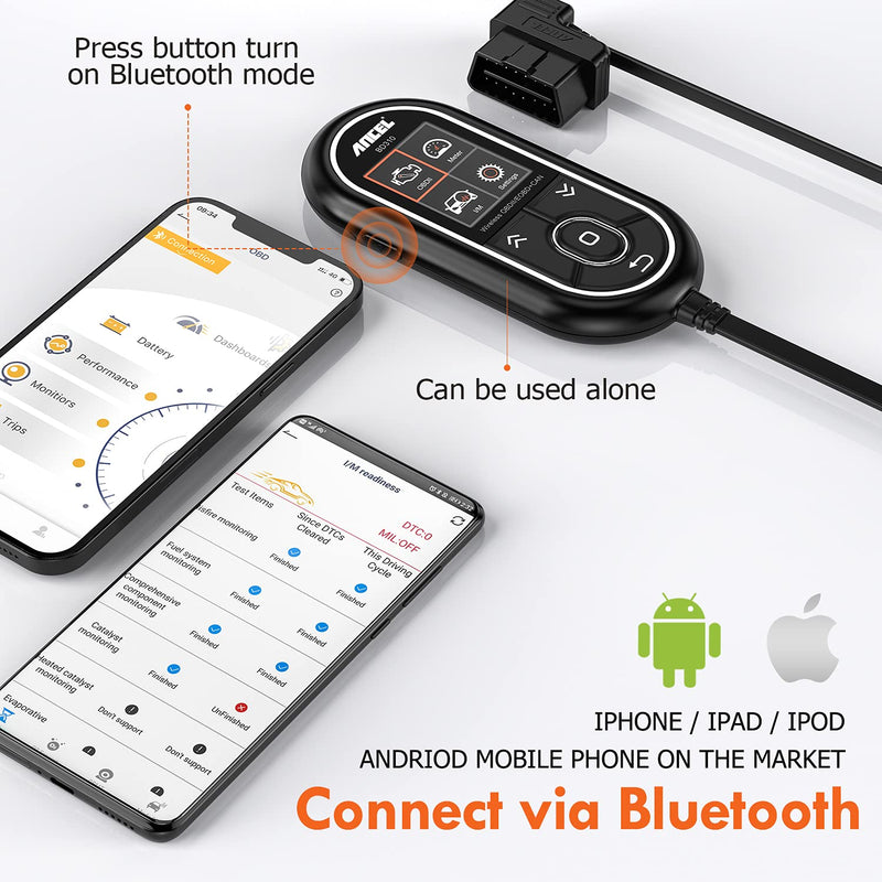 ANCEL BD310 2 in 1 Diagnostic OBD2 Scanner Code Reader Automotive Trip Computer Car Health Monitor & Real-time Performance Monitor