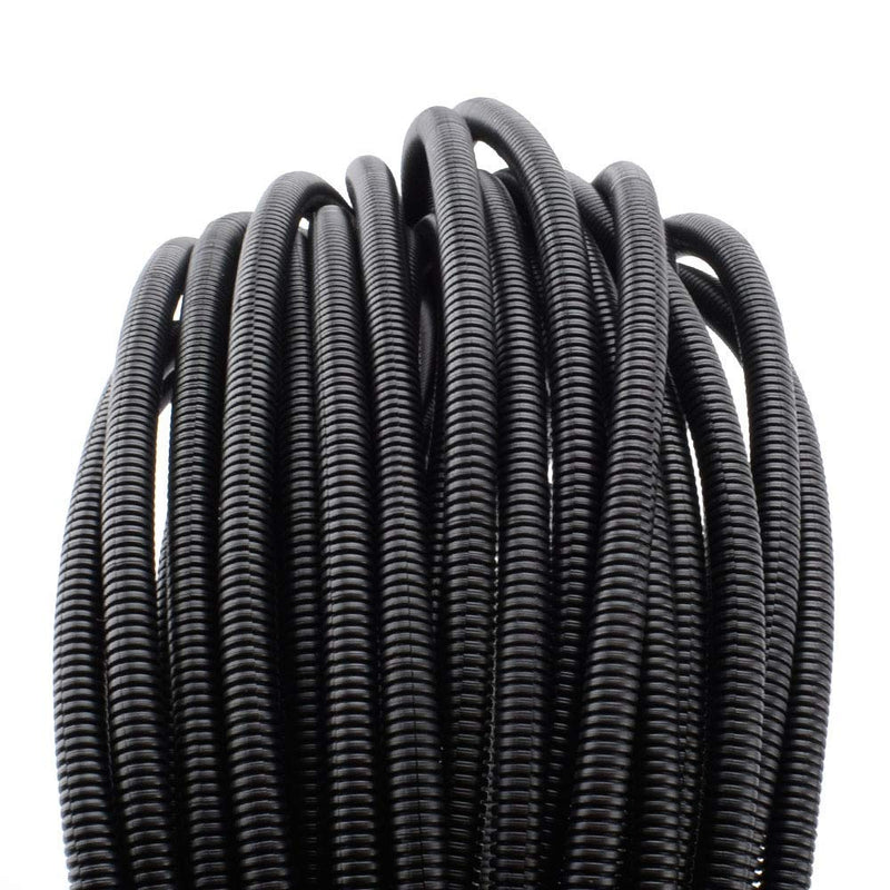 ZhiYo 100 FT 1/4â€ Wire Loom Split Tubing Auto Wire Conduit Flexible Cover 100 FT 1/4â€ Black
