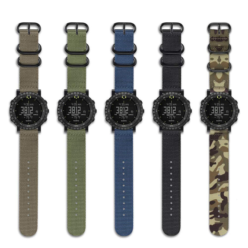 Fintie Watch Band Compatible with Suunto Core, Premium Woven Nylon Replacement Sport Strap with Metal Buckle Compatible with Suunto Core Smart Watch, Black