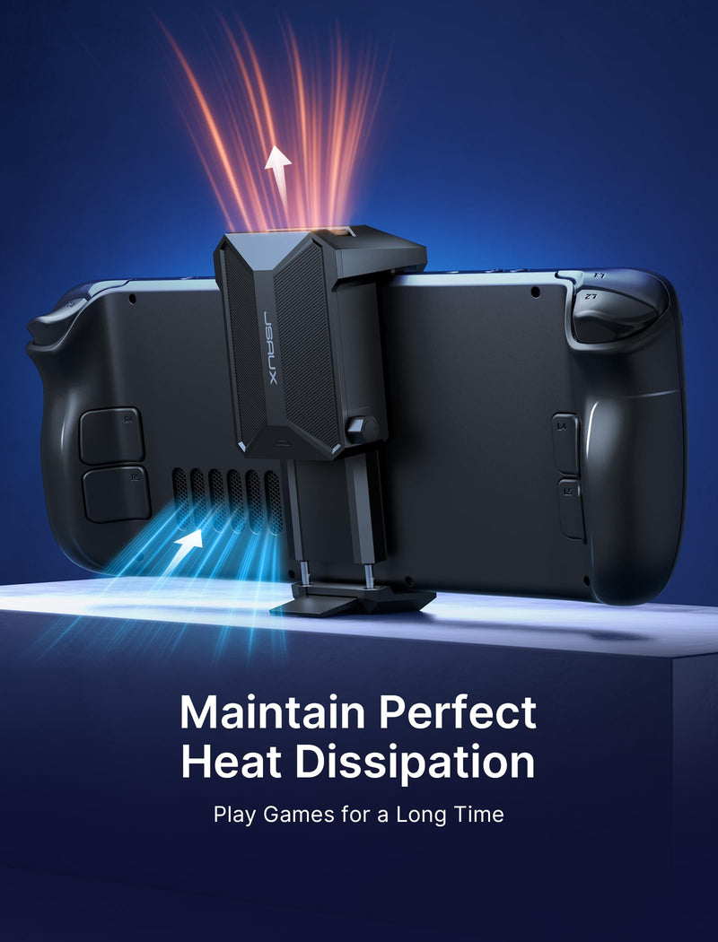 JSAUX Cooling Fan for Steam Deck, Steam Deck Cooler with Steam Deck Accessories, Innovative Cooling Fan with Stand Compatible for Steam Deck-GP0201