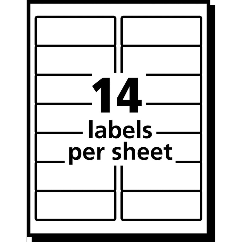 Avery Matte Frosted Clear Address Labels for Inkjet Printers, 1-1/3" x 4", 350 Labels (8662)