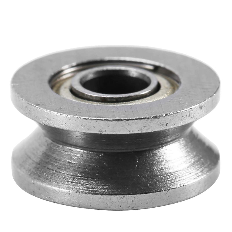 Stainless V Groove Bearing, Grooved Bearing Precision, Mini Dobble Pulley Wheels, Rollerball Bearings Guide Pulley Bearing, for Rail Track Linear Motion System 4x13x6mm, 10pcs, V624ZZ