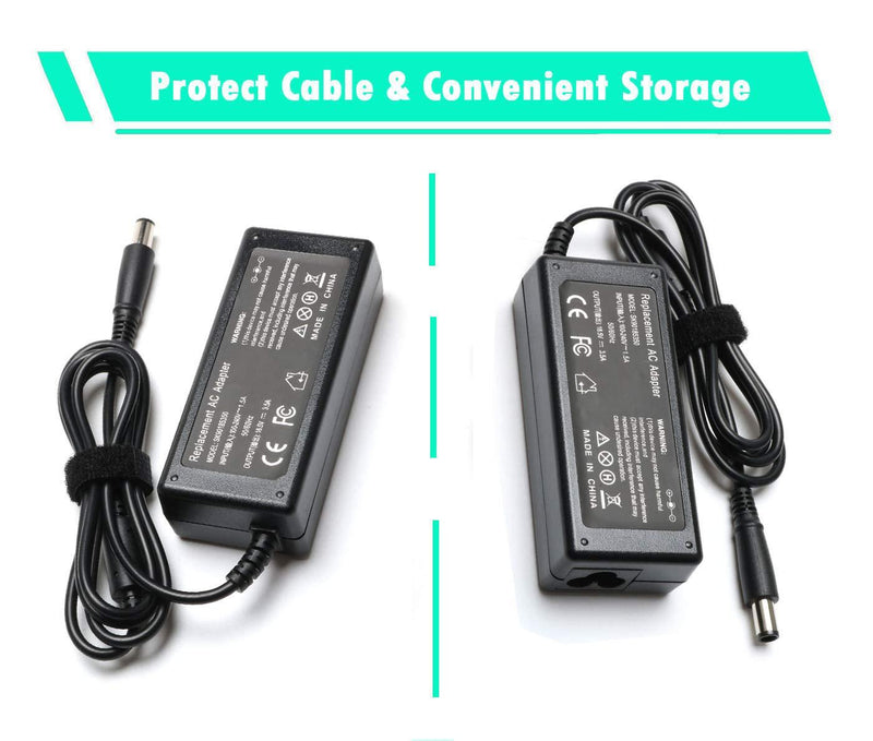 65W Laptop Charger AC/DC Adapter for HP Pavilion G4 G6 G7 M6; EliteBook 2540p 2560p 2570p 2730p 2740p 2760p 6930p 8440p 8460p Revolve 810, 820-G1, 820-G2, 840-G1, 840-G2, 850-G1, 850-G2 Folio 9470m