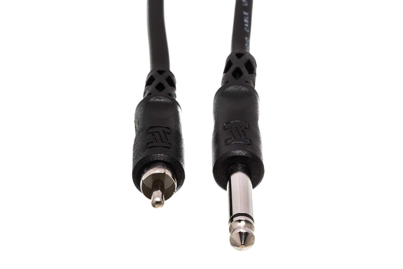 Hosa CPR-110 1/4" TS to RCA Unbalanced Interconnect Cable, 10 Feet CPR-110 10 ft