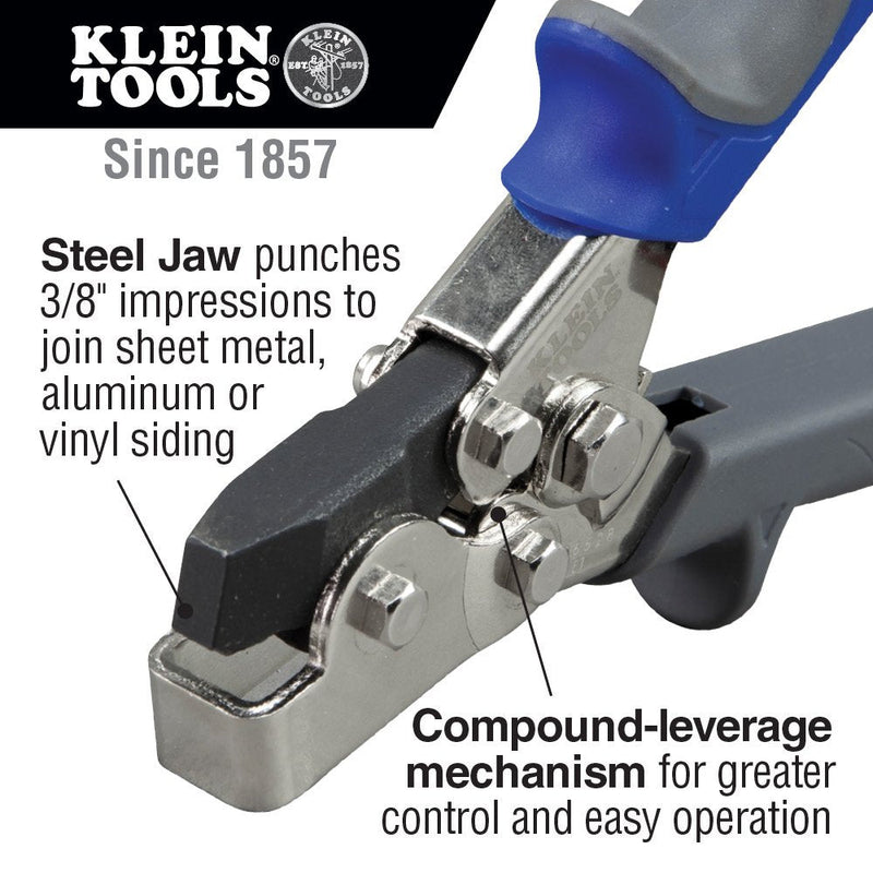 Klein Tools 86528 Punch Set, Snap Lock Punch Tool for Sheet Metal, Vinyl and Aluminum Siding